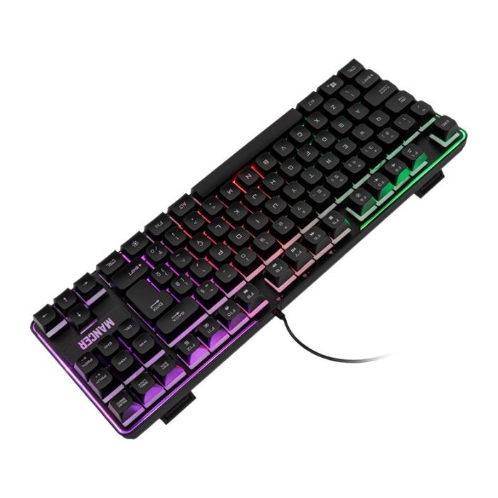 Teclado Gamer Mancer Veyra, Rainbow, ABNT2, Preto, MCR-VYRA-RBW01