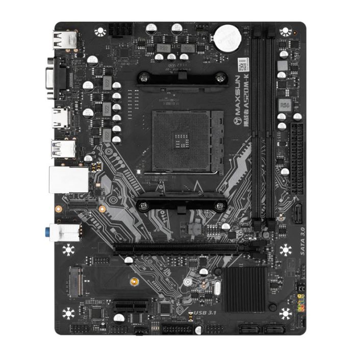 Placa Mae Maxsun Challenger A520M-K, DDR4, Socket AMD AM4, M-ATX, Chipset AMD A520,  MS-CHALLENGER-A520MK
