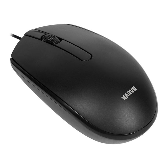 Mouse Marvo MS003, 1000DPI, 3 Botoes, Preto, MS003-BK