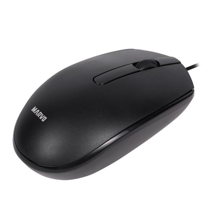 Mouse Marvo MS003, 1000DPI, 3 Botoes, Preto, MS003-BK