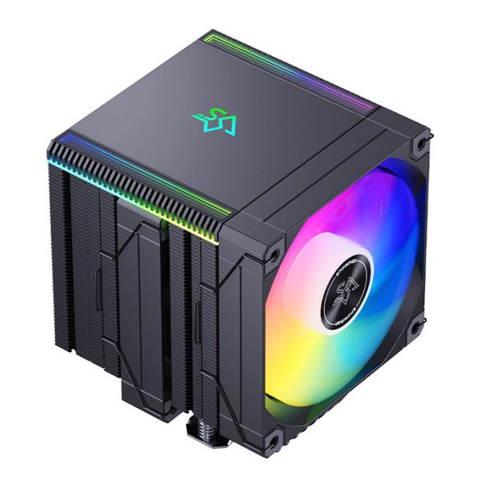 Cooler Para Processador Snowman MT880 V4, ARGB, 2x120mm, Preto, MT880-V4-BK-ARGB
