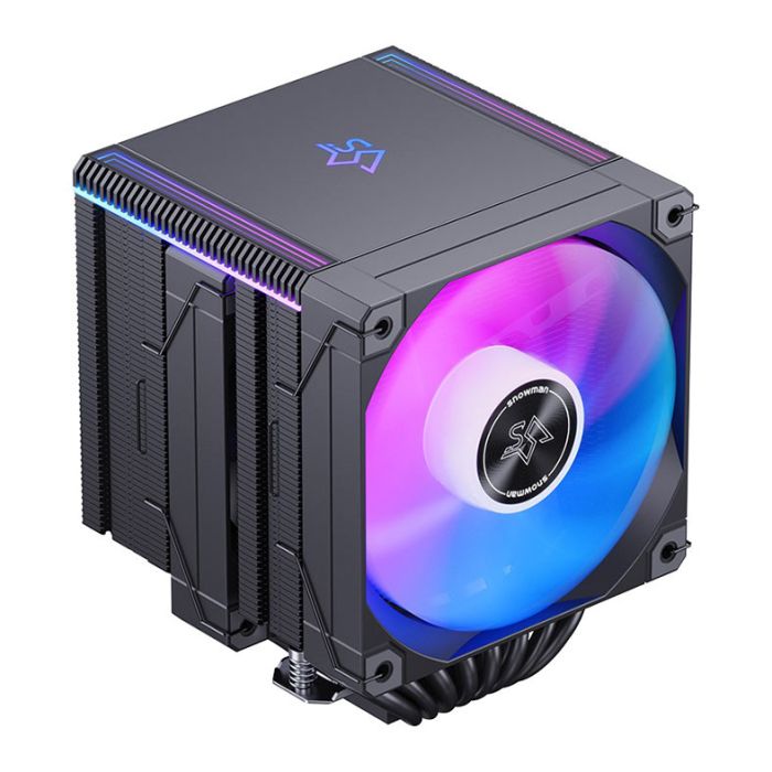 Cooler Para Processador Snowman MT880 V4, ARGB, 2x120mm, Preto, MT880-V4-BK-ARGB
