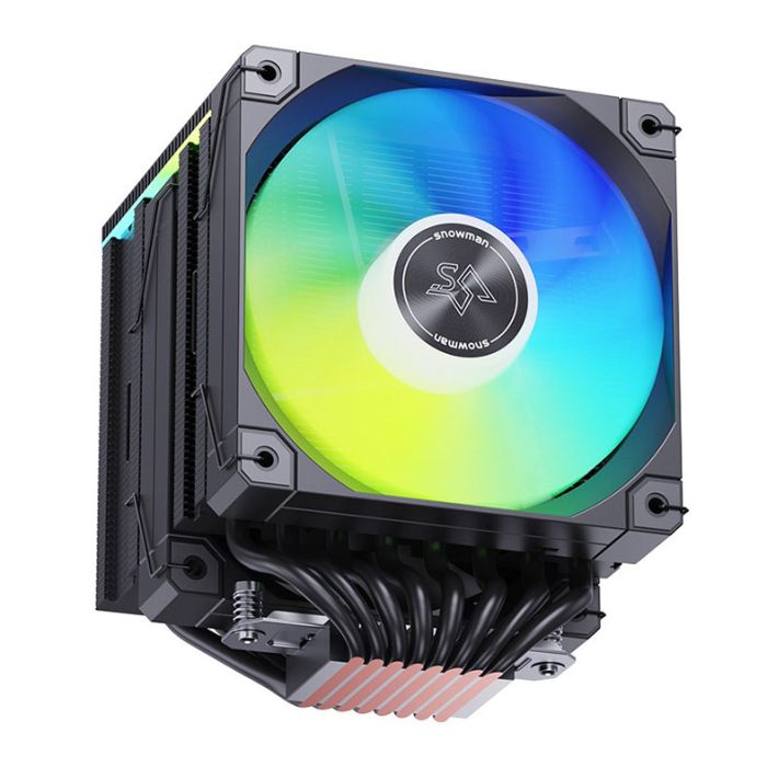 Cooler Para Processador Snowman MT880 V4, ARGB, 2x120mm, Preto, MT880-V4-BK-ARGB