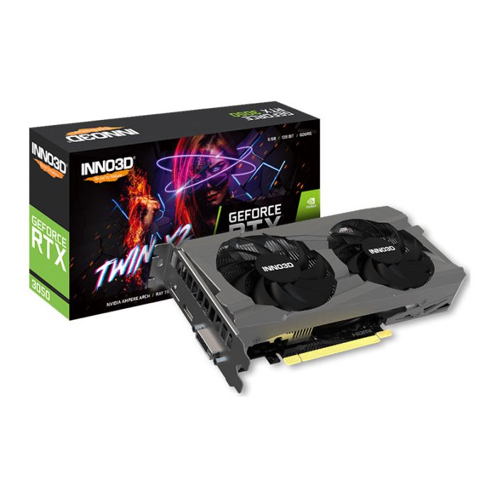Placa de Video INNO3D GeForce RTX 3050 Twin X2 V2, 6GB, GDDR6, 96-bit, N30502-06D6-1880VA60