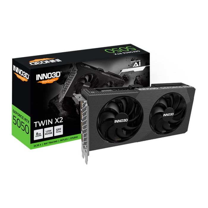 Placa de Video INNO3D GeForce RTX 5050 Twin X2, 8GB, GDDR6, 128-bit, N50502-08D6-174071N-NAC