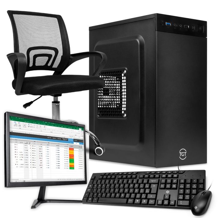 PC Home Completo Mancer, AMD Ryzen 7 8700G, 16GB DDR5, SSD 240GB + Monitor + Cadeira