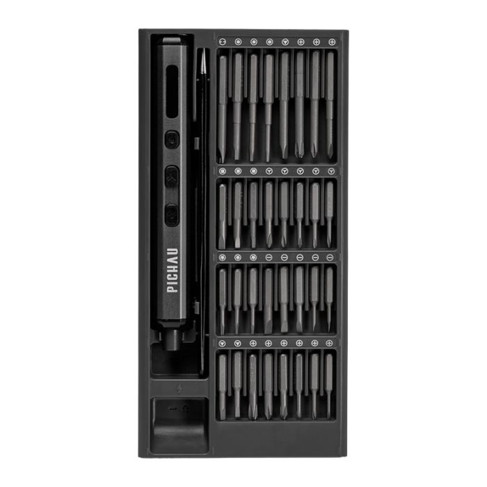 Kit Chave de Precisao Eletrica Pichau, Fenda Parafusadeira 68 em 1, Cinza Escuro, PCH-KIT68-GR01