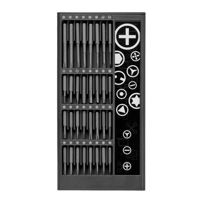 Kit Chave de Precisao Eletrica Pichau, Fenda Parafusadeira 68 em 1, Cinza Escuro, PCH-KIT68-GR01