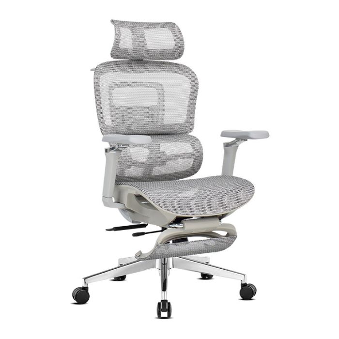 Cadeira Pichau Office Lyse, Full Mesh, Braco 5D, Base Alumínio, Cinza, PCH-LYS-GY