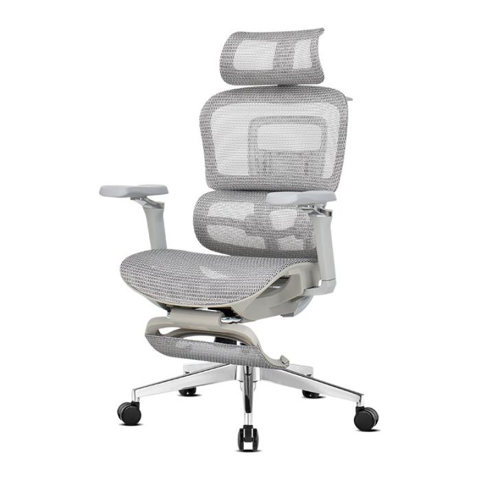 Cadeira Pichau Office Lyse, Full Mesh, Braco 5D, Base Alumínio, Cinza, PCH-LYS-GY