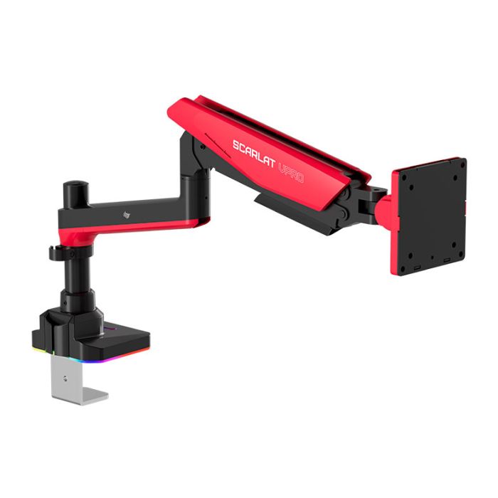 Suporte Articulado Para Monitor Pichau Scarlat VPro, RGB, 17 Pol a 42 Pol, Vermelho e Preto, PCH-SRLTPRO-RD01