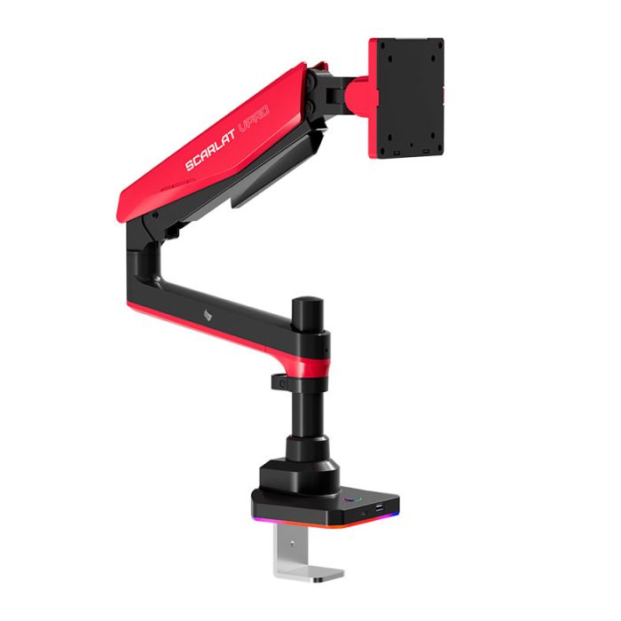 Suporte Articulado Para Monitor Pichau Scarlat VPro, RGB, 17 Pol a 42 Pol, Vermelho e Preto, PCH-SRLTPRO-RD01