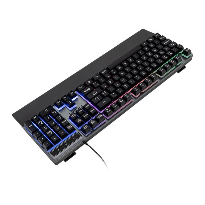 Teclado Gamer Pichau Venus E1, Rainbow, ABNT2, Preto, PCH-VNSE-RBW01