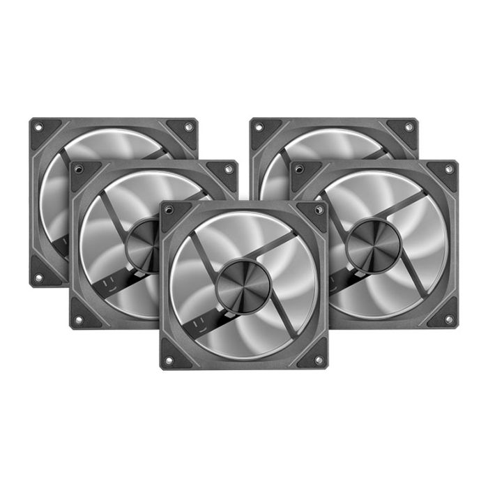 Kit Ventoinhas Pichau Ventus NX, ARGB, 5x120mm, Preto, PCH-VTNX5-BK01