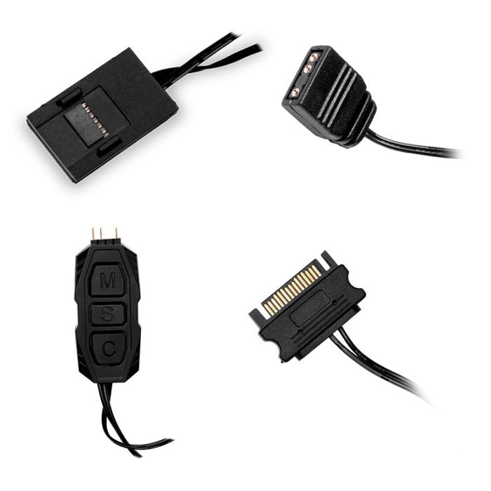 Kit Ventoinhas Pichau Zephyrus, 3x120mm + Controladora, Preto, PCH-ZEPH-BK01