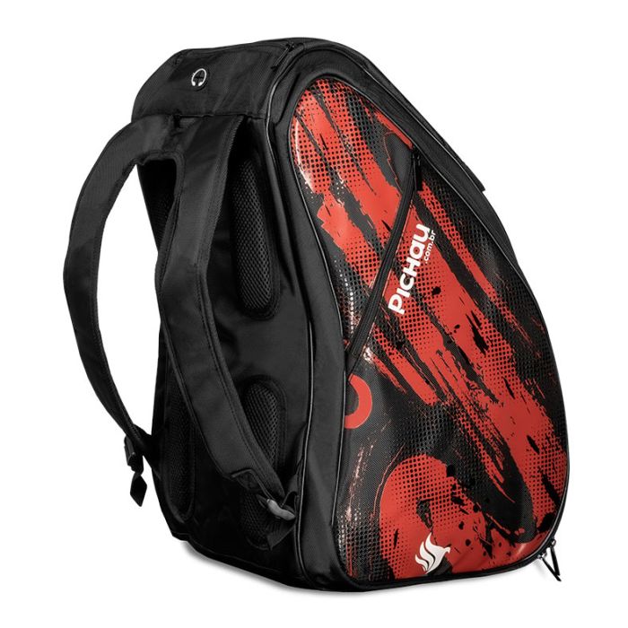 Raqueteira Pichau Elite Pro, Preto e Vermelho, PES-RKB-ELI