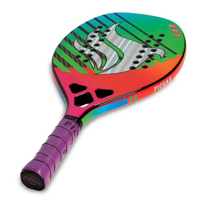 Raquete De Beach Tennis Pichau Sunrise California Face 18k Carbon, PES-RKT-SC