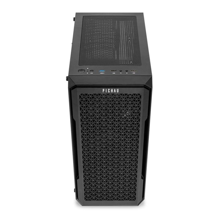Gabinete Gamer Pichau Apus Black, Mid-Tower, Lateral de Vidro Temperado, Com 3 Fans, Preto, PG-APS-BLK01