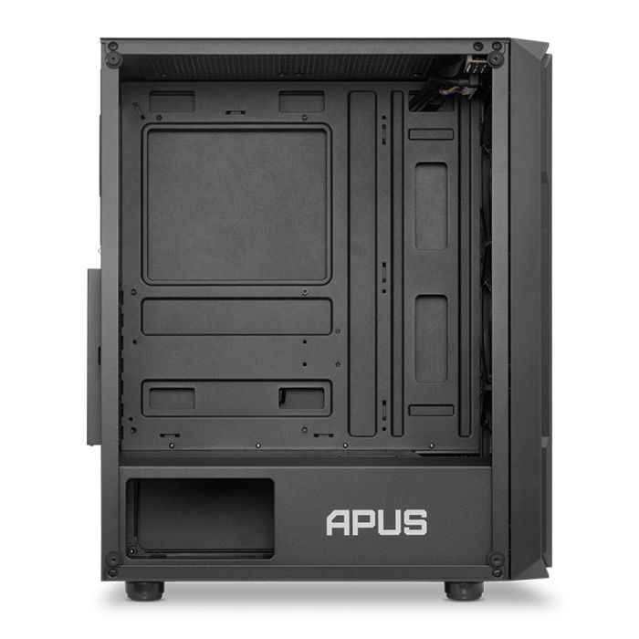 Gabinete Gamer Pichau Apus Black, Mid-Tower, Lateral de Vidro Temperado, Com 3 Fans, Preto, PG-APS-BLK01