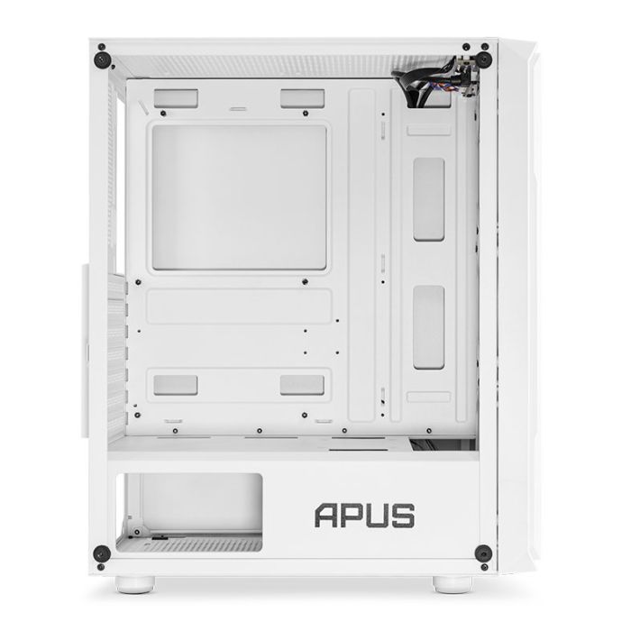 Gabinete Gamer Pichau Apus White, Mid-Tower, Lateral de Vidro Temperado, Com 3 Fans, Branco, PG-APS-WHT01