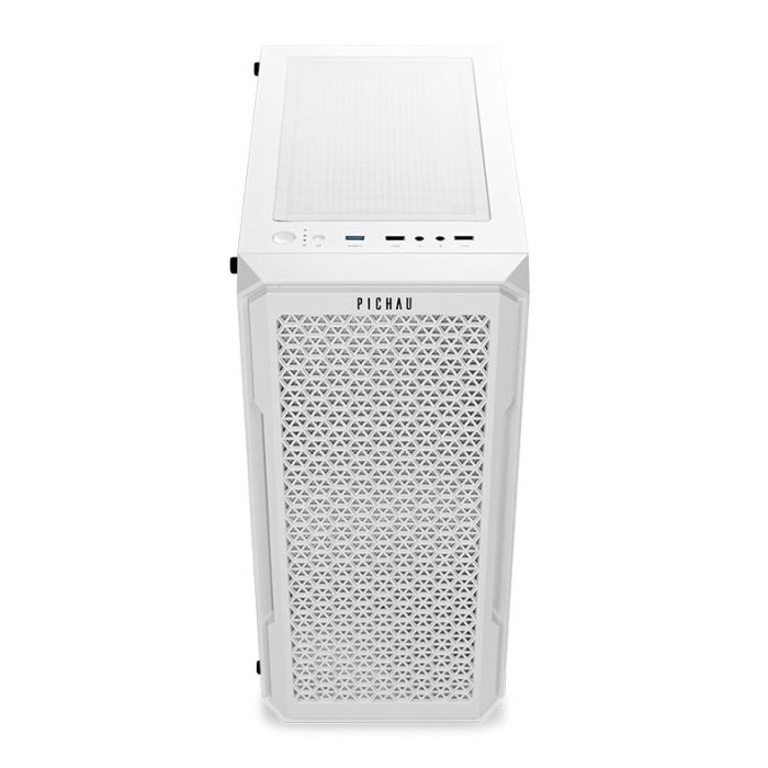 Gabinete Gamer Pichau Apus White, Mid-Tower, Lateral de Vidro Temperado, Com 3 Fans, Branco, PG-APS-WHT01