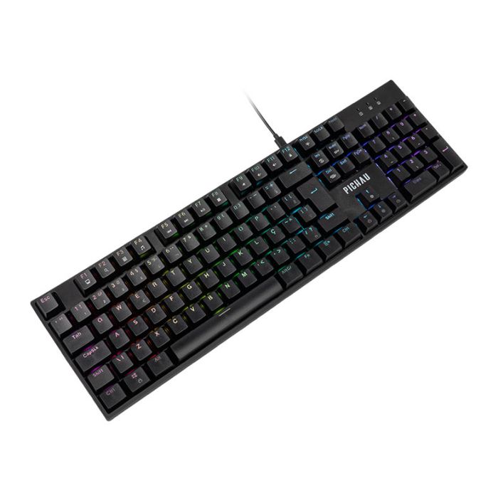 Teclado Mecanico Pichau Aurum V100, RGB, Switch Huano Vermelho, Preto, PG-ARM-RGB01