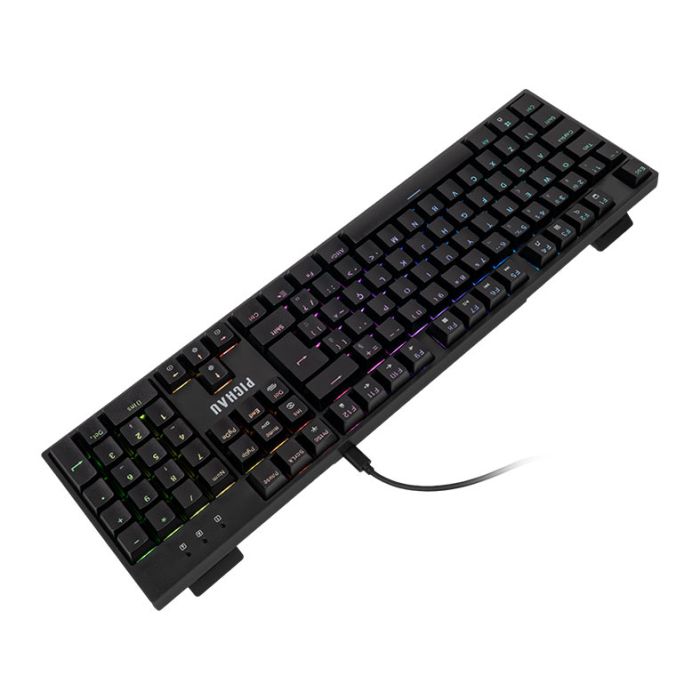 Teclado Mecanico Pichau Aurum V100, RGB, Switch Huano Vermelho, Preto, PG-ARM-RGB01