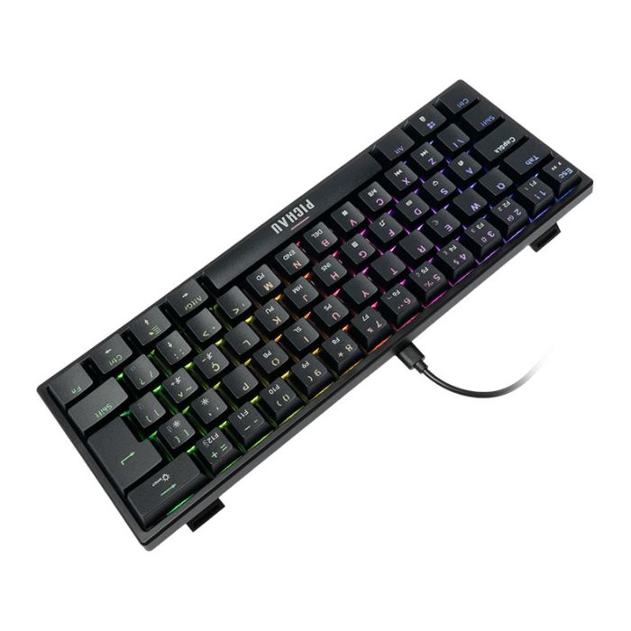 Teclado Mecanico Pichau Aurum V60, RGB, PBT, Switch Huano Vermelho, Preto, PG-ARML-RGB01