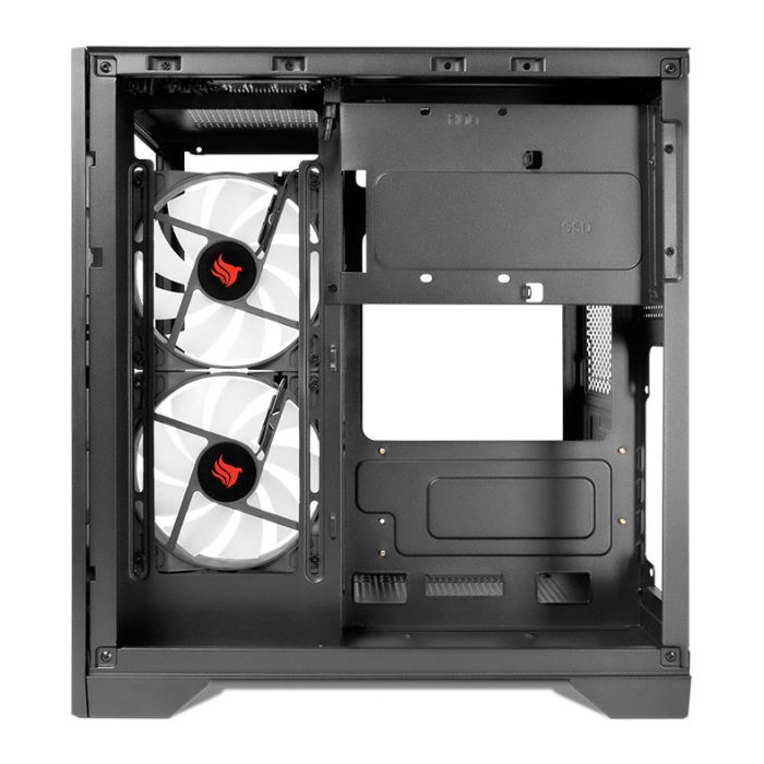 Gabinete Gamer Pichau Atom X, Mini-Tower, Lateral de Vidro, Com 2 Fans, Preto, PG-ATOMX-BK