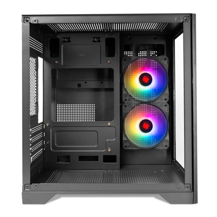 Gabinete Gamer Pichau Atom X, Mini-Tower, Lateral de Vidro, Com 2 Fans, Preto, PG-ATOMX-BK