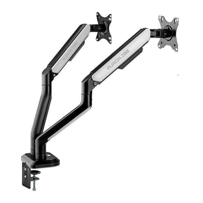 Suporte Articulado Para Dois Monitores Pichau Aurion 200, RGB, 17 Pol. a 32 Pol., Preto e Branco, PG-AUR200-RGB01