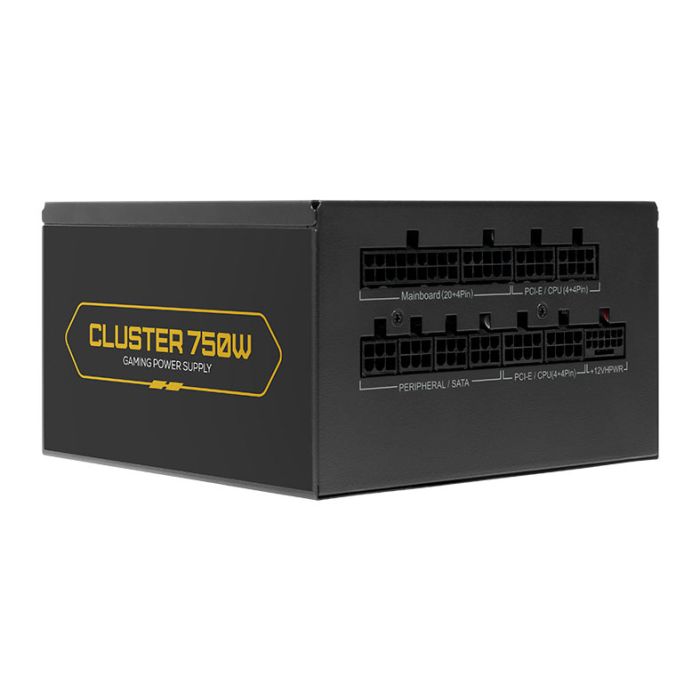 Fonte Pichau Cluster, 750W, PCIe 5.0, Full Modular, Cybenetics Gold, Preto, PG-CL750-BK01