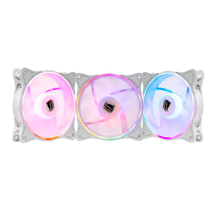 Kit Ventoinhas Pichau Dual Ring P1, ARGB, 3x120mm + Controladora, Branca, PG-DRP-WH01