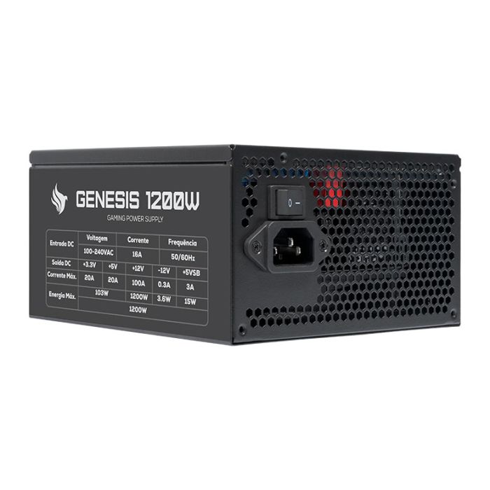 Fonte Pichau Genesis, 1200W, PCIe 5.0, Full Modular, Cybenetics Platinum, Preto, PG-G1200-BK01