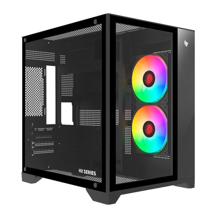 Gabinete Gamer Pichau HX110, Mini-Tower, Lateral de Vidro, Com 2 Fans, Preto, PG-HX110-BK