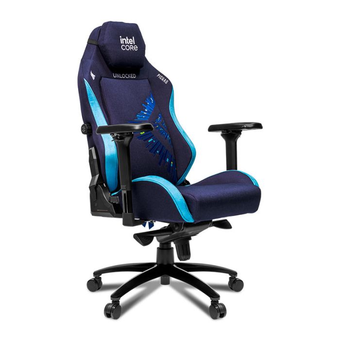 Cadeira Gamer Pichau Intel Unlocked, Espuma Moldada, Braco 4D, Azul, PG-INTEL-01
