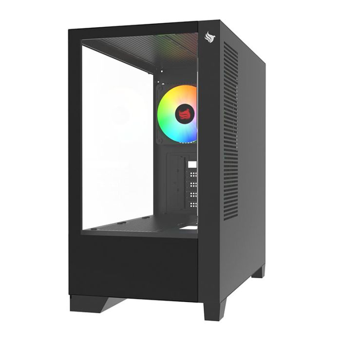 Gabinete Gamer Pichau Magpie 4XB, Mini-Tower, Lateral de Vidro, Com 3 Fans, Preto, PG-MAG4XB-BK3F