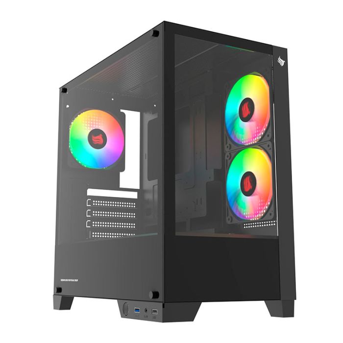 Gabinete Gamer Pichau Magpie 4XB, Mini-Tower, Lateral de Vidro, Com 3 Fans, Preto, PG-MAG4XB-BK3F
