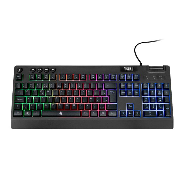 Combo Gamer Pichau Netuno 4x1, Rainbow, Teclado ABNT2, Mouse 8000DPI, Mousepad Medio, Headset Drivers 50mm, PG-NTN-RBW01