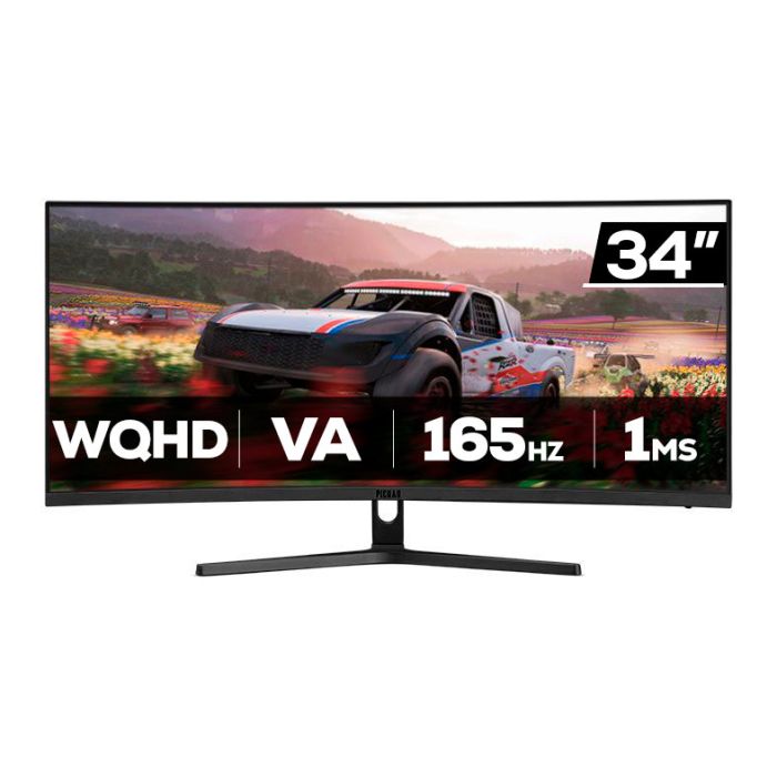 Monitor Gamer Pichau Nexus Wide 34S, 34 Pol, VA, Ultrawide, Curvo, 2K, 1ms, 165Hz, PG-NXS34S-BL01