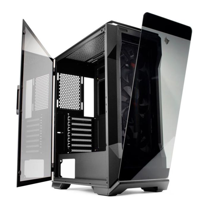 Gabinete Gamer Pichau Pouter 3 Lateral De Vidro Preto, PG-P03-BK