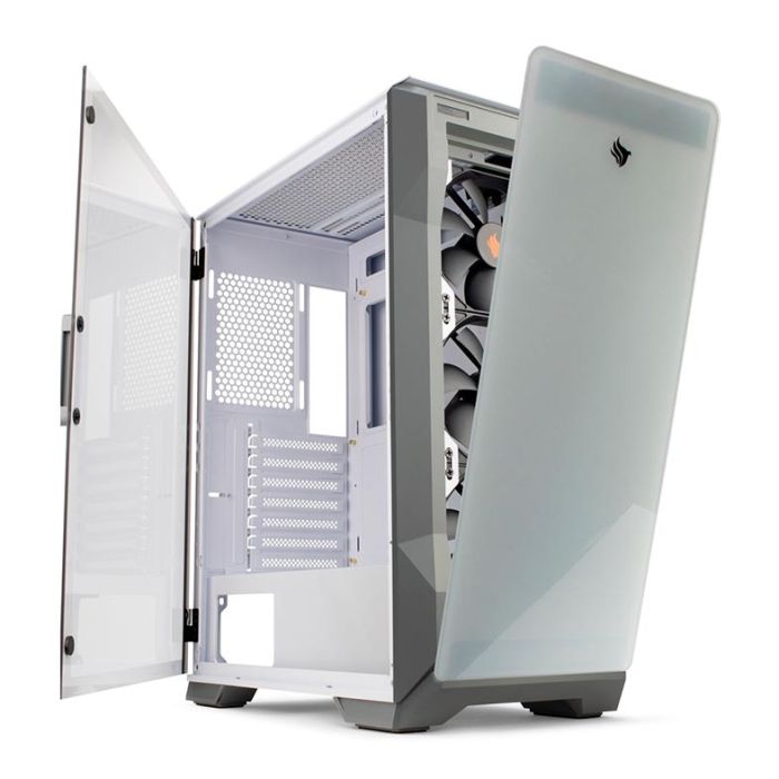 Gabinete Gamer Pichau Pouter 3 Lateral De Vidro Branco, PG-P03-WT