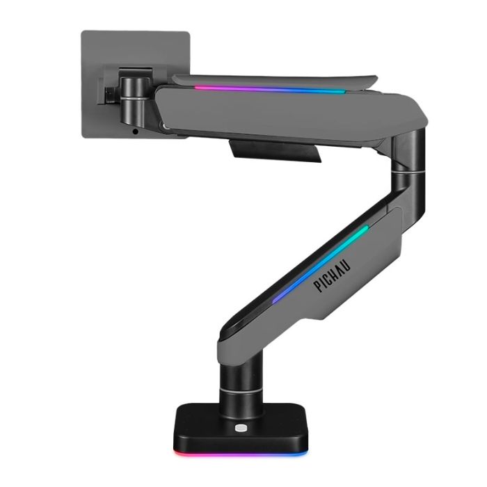Suporte Articulado Para Monitor Pichau Serpens, 17 Pol a 49 Pol, RGB, Preto e Cinza, PG-SRPGR-RGB01
