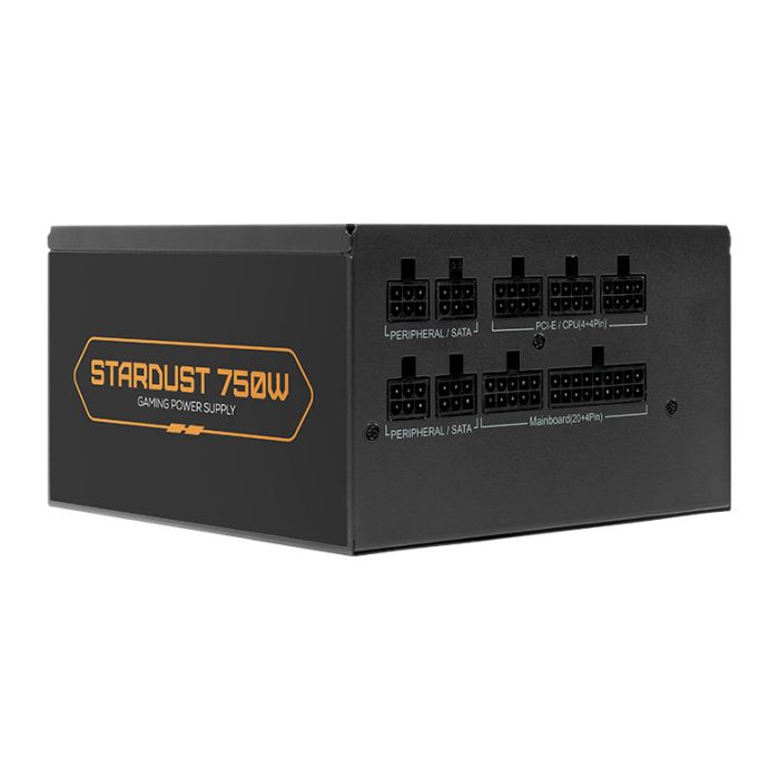 Fonte Pichau Stardust, 750W, Full Modular, Cybenetics Bronze, Preto, PG-ST750-BK01
