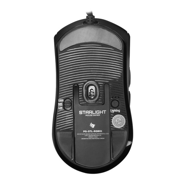 Mouse Gamer Pichau Starlight, RGB, 16000DPI, 6 Botoes, Preto, PG-STL-RGB01