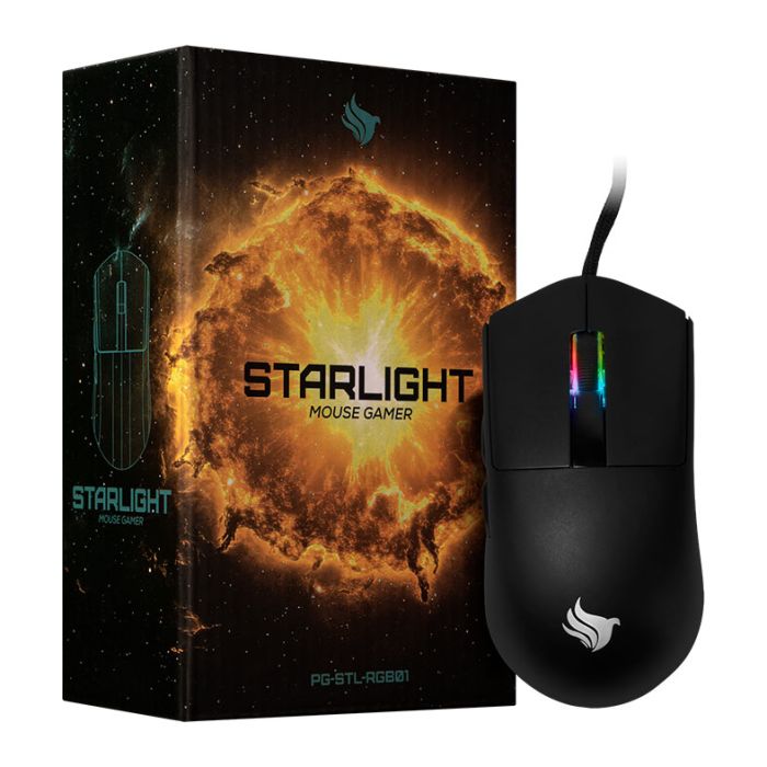Mouse Gamer Pichau Starlight, RGB, 16000DPI, 6 Botoes, Preto, PG-STL-RGB01
