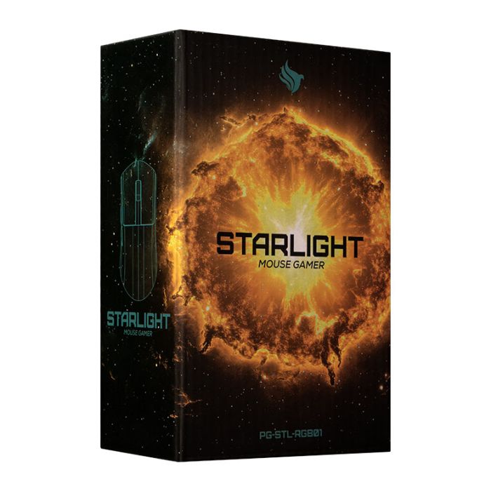 Mouse Gamer Pichau Starlight, RGB, 16000DPI, 6 Botoes, Preto, PG-STL-RGB01