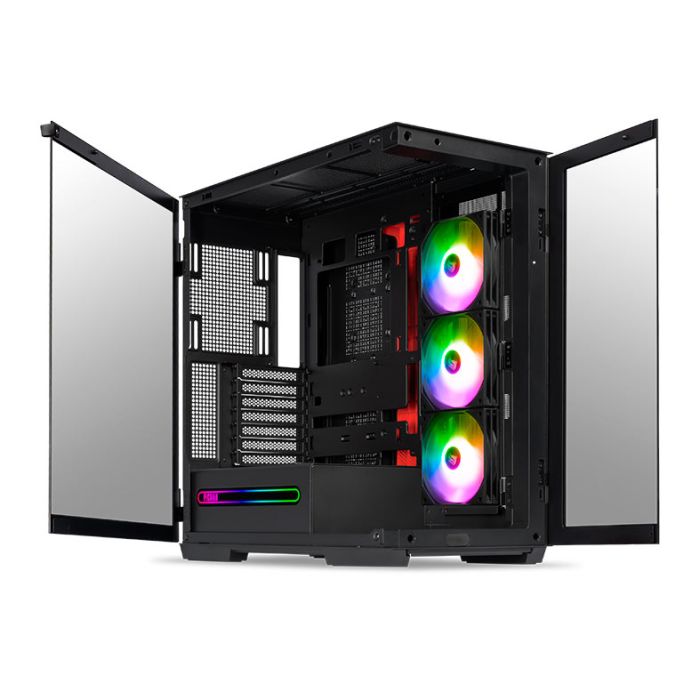 Gabinete Gamer Pichau Voyager One, ARGB, Full-Tower, Lateral de Vidro, Com 3 Fans, Preto, PG-VY1-BK-3F