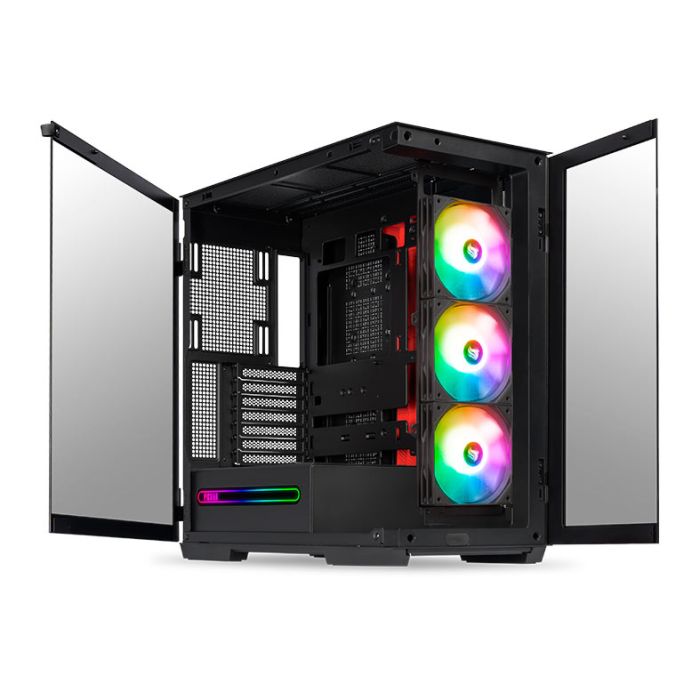 Gabinete Gamer Pichau Voyager One, ARGB, Full-Tower, Lateral de Vidro, Com 3 Fans, Preto, PG-VY1-BK-3F
