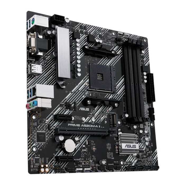 Placa Mae Asus PRIME A520M-A II, DDR4, Socket AM4, Chipset AMD A520, PRIME A520M-A II